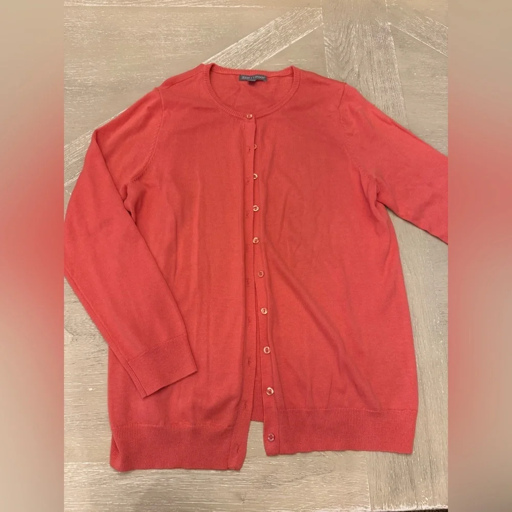 Jessica London Coral Button Cardigan - Picture 1 of 4